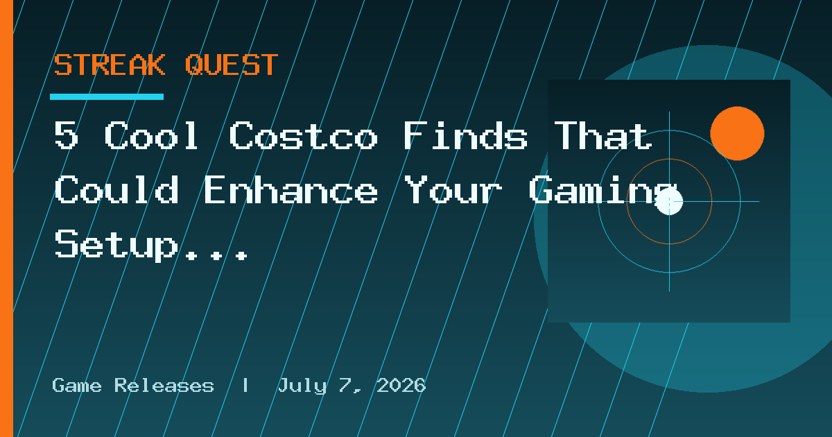 5 Cool Costco Finds That Could Enhance Your Gaming Setup