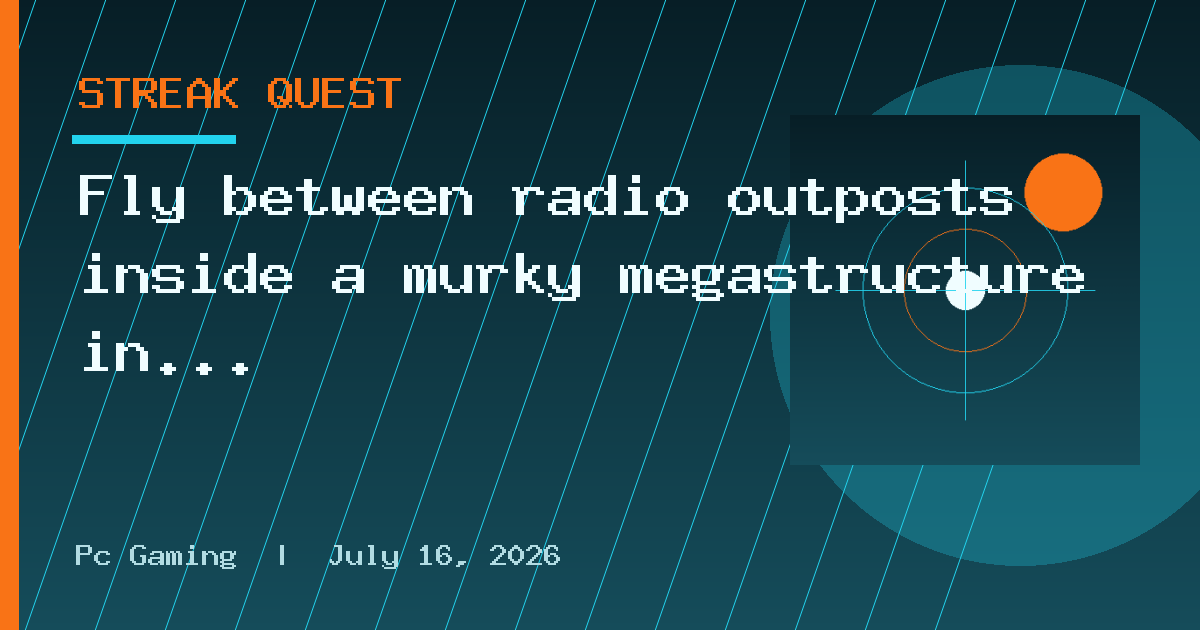 Fly between radio outposts inside a murky megastructure in The Hollowing