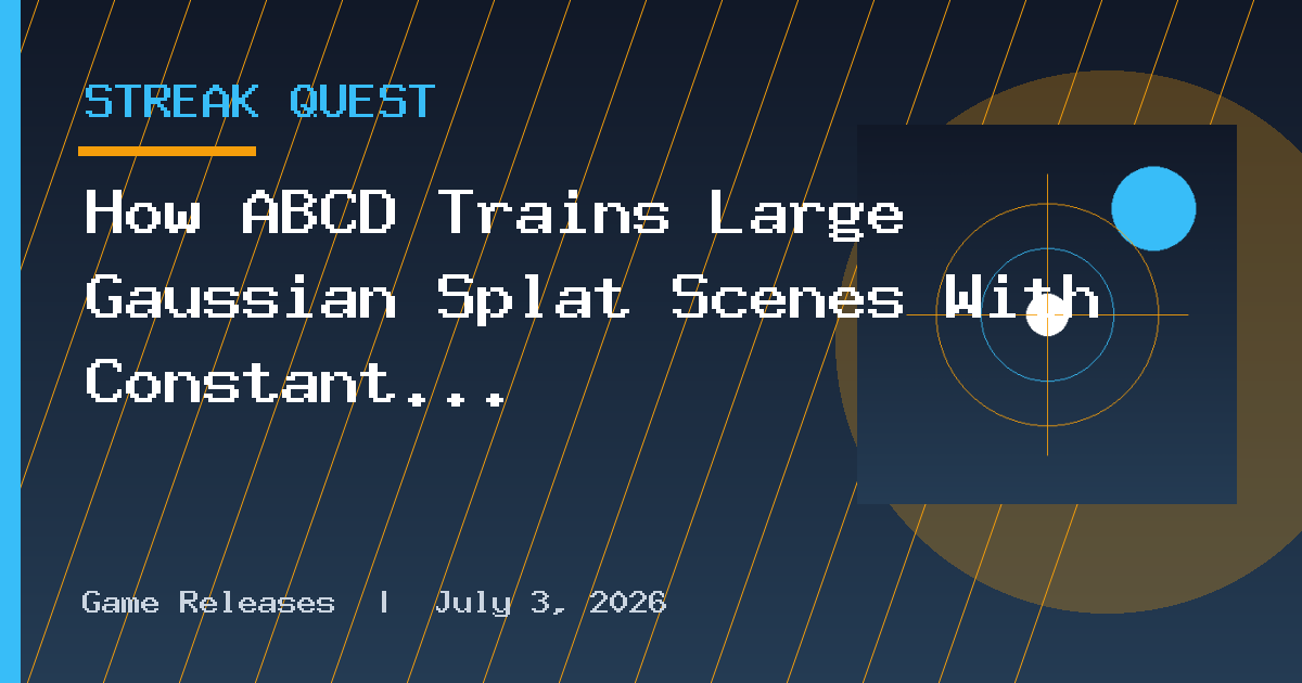 How ABCD Trains Large Gaussian Splat Scenes With Constant VRAM