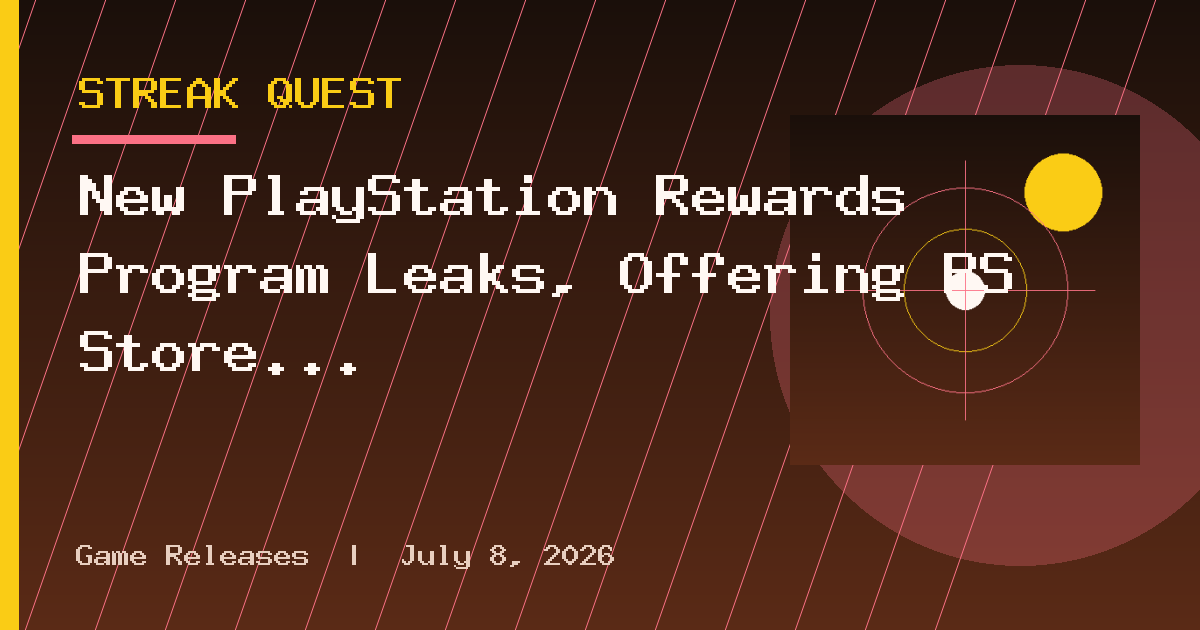 New PlayStation Rewards Program Leaks, Offering PS Store Credits for Buying PS5