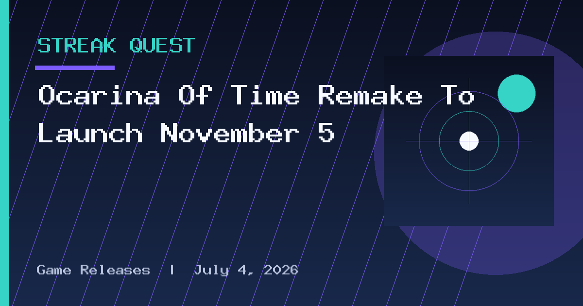 Ocarina Of Time Remake To Launch November 5