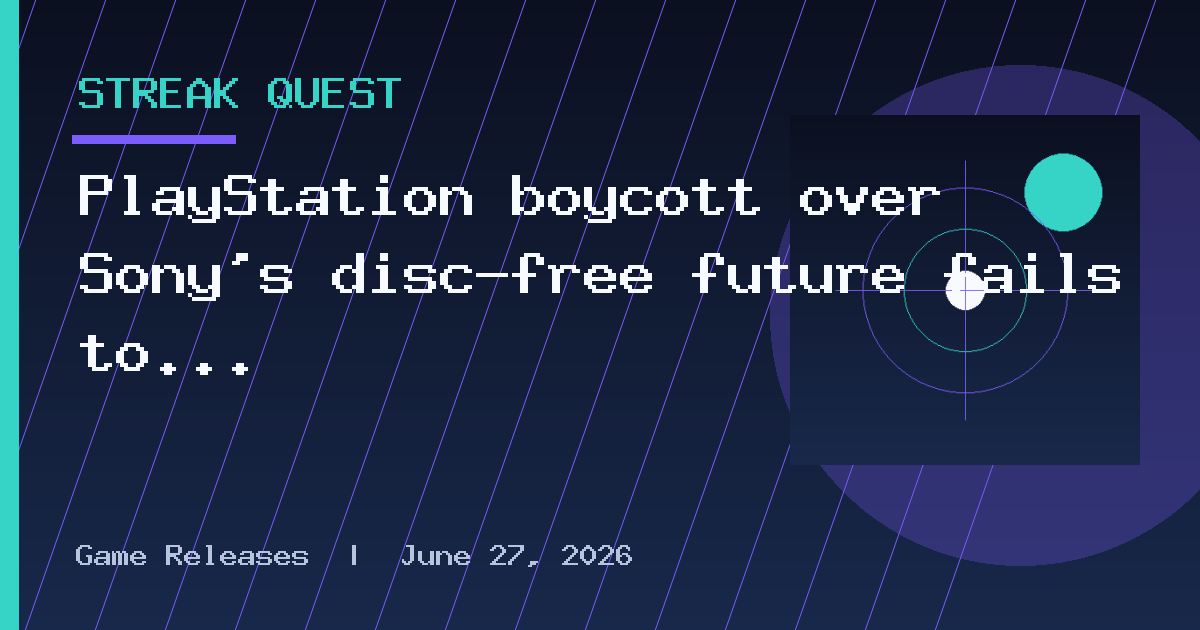 PlayStation boycott over Sony's disc-free future fails to move the needle
