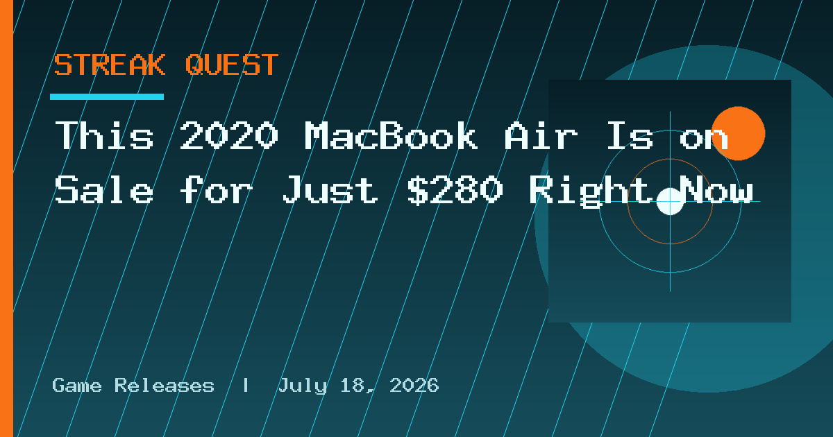 This 2020 MacBook Air Is on Sale for Just $280 Right Now