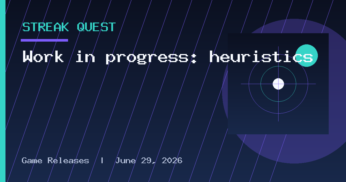 Work in progress: heuristics